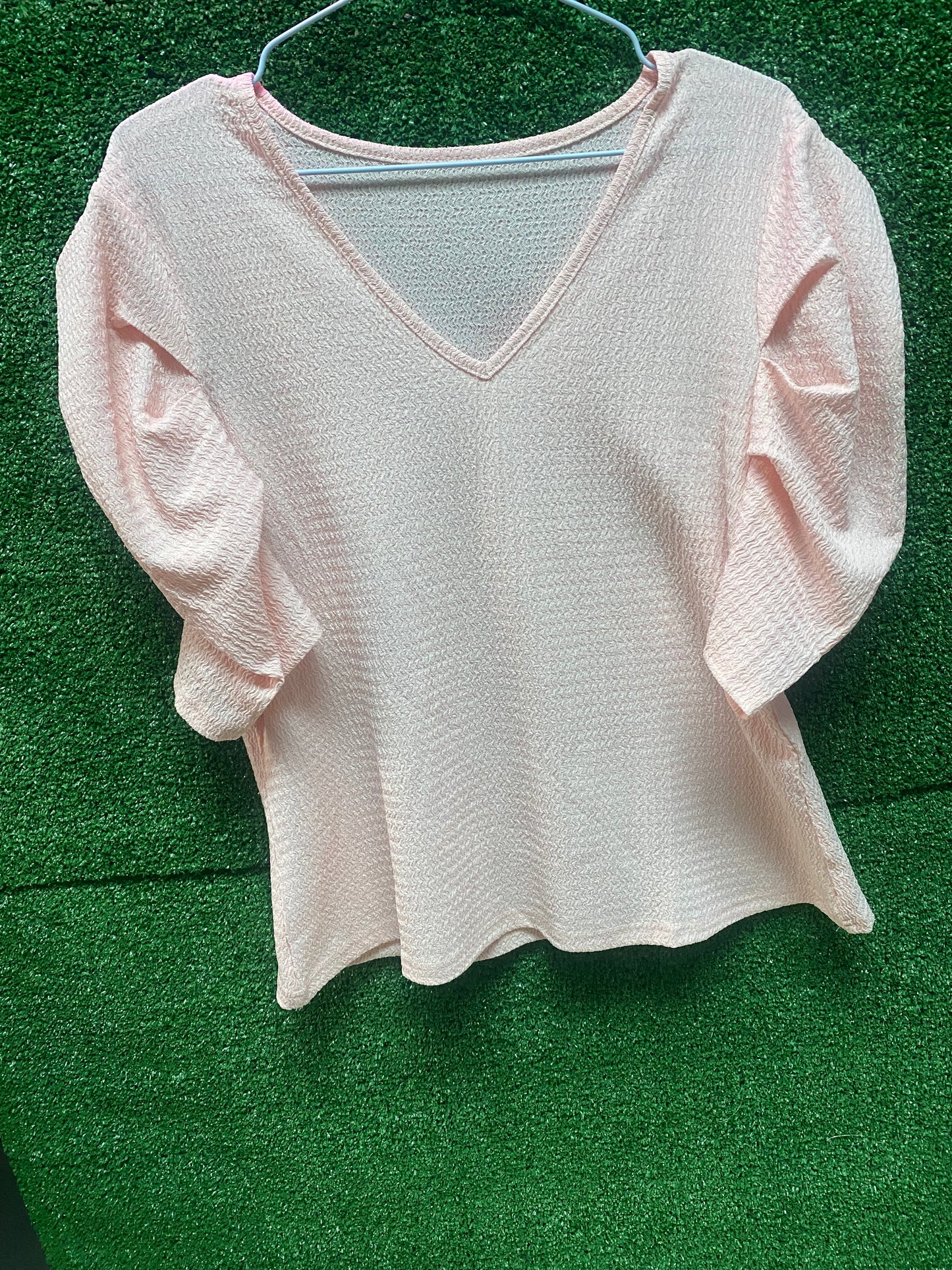 Blusa Estilo Suéter cuello V y Manga Farol