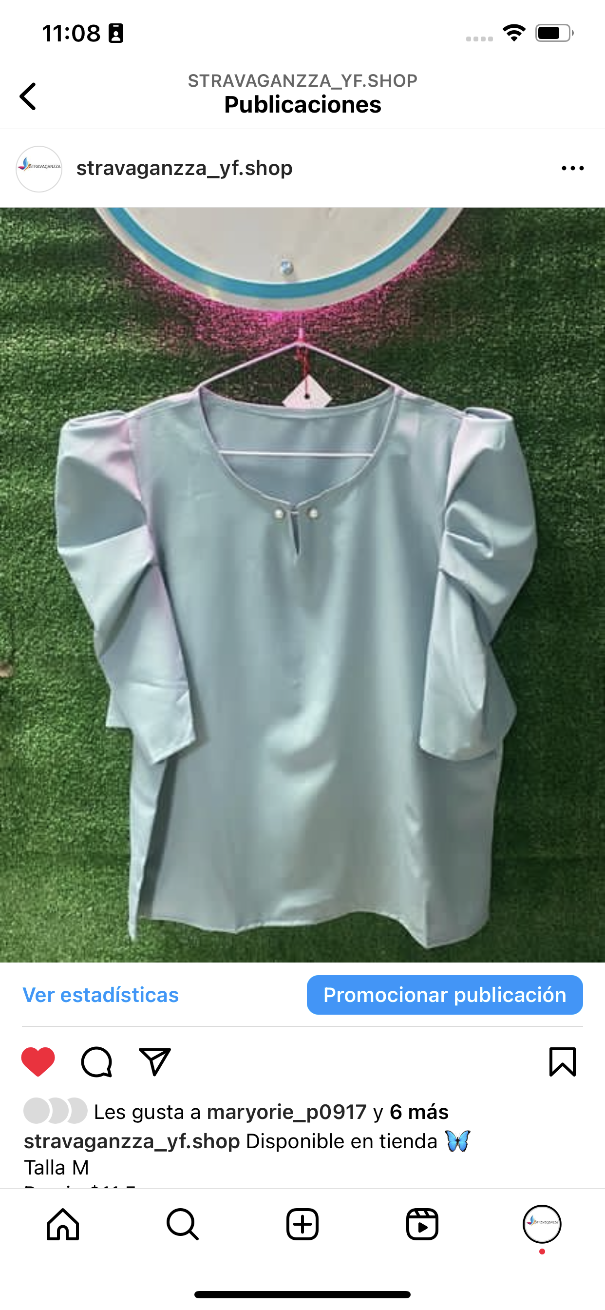 Blusa Elegante de Cuello Redondo