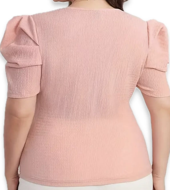 Blusa Estilo Suéter cuello V y Manga Farol